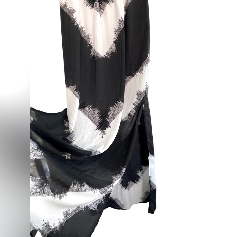 Mossimo Strapless Black and White Pattern Maxi Dress XS - Picture 4 of 6